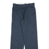 DICKIES Mens Cotton Blend Navy Relaxed Straight Trousers W30 L32 Workwear