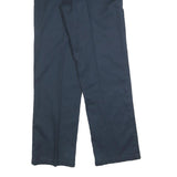 DICKIES Mens Cotton Blend Navy Relaxed Straight Trousers W30 L32 Workwear
