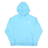 NIKE Womens Blue Pullover Hoodie L Cotton Blend Casual Sportswear