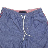 TOMMY HILFIGER Mens Blue Casual Shorts S W30 Polka Dot Print Swimwear