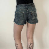 514 Levis Denim Shorts - 30W UK 10 Blue Cotton