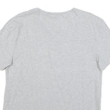 TOMMY HILFIGER Mens Grey V-Neck T-Shirt L Cotton Blend Classic Fit Casual