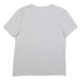 TOMMY HILFIGER Mens Grey V-Neck T-Shirt L Cotton Blend Classic Fit Casual