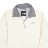 THE NORTH FACE Womens White Outdoor Jacket S Polyester Quilted Zip Warm