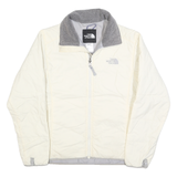 THE NORTH FACE Womens White Outdoor Jacket S Polyester Quilted Zip Warm