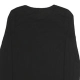 WHISTLES Womens Black Long Sleeve Crew Neck T-Shirt Size S Cotton Blend Simple