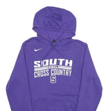 NIKE Mens Purple South Rebels Cross Country Pullover Hoodie S Cotton Blend