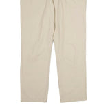 TOMMY HILFIGER Mens Cotton Beige Regular Straight Trousers W34 L30 Casual Smart