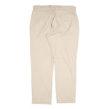 TOMMY HILFIGER Mens Cotton Beige Regular Straight Trousers W34 L30 Casual Smart