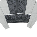 NIKE Womens Grey & Black Half Zip XS Crop Sweatshirt Gym Activewear