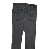 TRUE RELIGION Mens Slim Black Denim Slim Jeans W34 L32 Stylish Casual
