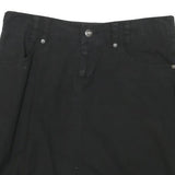 ONLY Womens Black Cotton Blend Mini Skirt Plain Zip Casual Pockets Size L