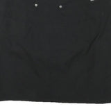 ONLY Womens Black Cotton Blend Mini Skirt Plain Zip Casual Pockets Size L