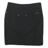 ONLY Womens Black Cotton Blend Mini Skirt Plain Zip Casual Pockets Size L