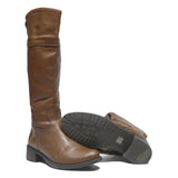 MARC O'POLO Womens Knee High Leather Boots Brown UK 5 Stylish Comfortable