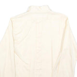 AQUASCUTUM Womens Cream Shirt S Classic Button Cotton Blend