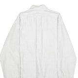 RALPH LAUREN Mens White & Grey Striped Shirt L Classic Button-Down Cotton