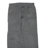 CARHARTT Mens Cotton Blend Grey Workwear Regular Straight Trousers W36 L30