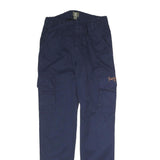TIMBERLAND Mens Navy Slim Cargo Drawstring Cotton Blend Trousers W26 L31