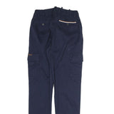 TIMBERLAND Mens Navy Slim Cargo Drawstring Cotton Blend Trousers W26 L31