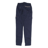 TIMBERLAND Mens Navy Slim Cargo Drawstring Cotton Blend Trousers W26 L31