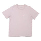 LEVI'S Mens Pink & Light Pink Plain T-Shirt M Short Sleeve Crew Neck Casual