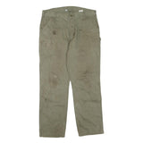 CARHARTT Mens Cotton Blend Regular Trousers Beige W36 L34 Workwear Durable