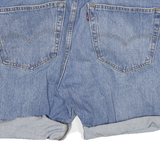 LEVI'S Mens Denim Blue Casual Shorts L W34 Rolled Hem Classic Fit