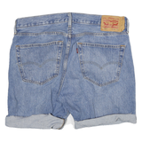 LEVI'S Mens Denim Blue Casual Shorts L W34 Rolled Hem Classic Fit