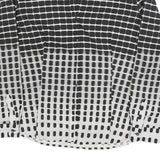 CALVIN KLEIN Womens Black & White Printed Shirt Long Sleeve Round Neck L Stylish
