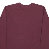 NAUTICA Mens Maroon Long Sleeve Crew Neck T-Shirt S Cotton Blend Logo