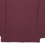 NAUTICA Mens Maroon Long Sleeve Crew Neck T-Shirt S Cotton Blend Logo