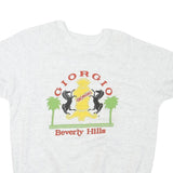 LEE Womens White Giorgio Beverly Hills Crew Neck L Cotton Blend Sweatshirt