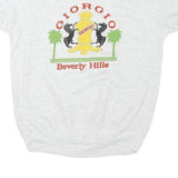 LEE Womens White Giorgio Beverly Hills Crew Neck L Cotton Blend Sweatshirt