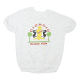 LEE Womens White Giorgio Beverly Hills Crew Neck L Cotton Blend Sweatshirt