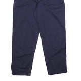 CARHARTT Mens Relaxed Navy Blue Cotton Blend Zip Trousers W36 L30 Durable