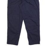 CARHARTT Mens Relaxed Navy Blue Cotton Blend Zip Trousers W36 L30 Durable