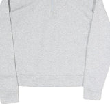 PUMA Womens Grey Sweatshirt Half Zip S Cotton Blend Pullover Casual