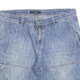 HOTTRIC Mens Denim Blue Casual Cotton Blend XL W38 Shorts Pockets Relaxed Fit