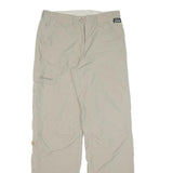 SCHOFFEL Mens Regular Beige Polyester Blend Zip Trousers W29 L30 Outdoor Casual