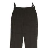 MASSIMO DUTTI Womens Black Regular Fit Straight Leg Trousers W30 L31 Polyester