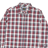 LEE Mens Red & Grey Check Shirt XL Cotton Blend Long Sleeve Casual