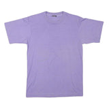 THE BEST Mens Purple Graphic T-Shirt M Short Sleeve Crew Neck Summer Design