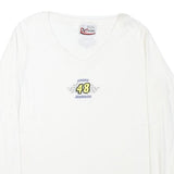 CHASE AUTHENTICS Womens White Jimmie Johnson Long Sleeve V-Neck T-Shirt XL