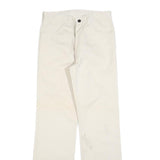 LEVI'S Womens Cotton Blend White Regular Straight Fit Trousers W28 L32