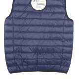 U.S. POLO ASSN Mens Blue Quilted Gilet S Polyester Blend Polo Club Zip Casual