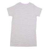 LEVI'S Womens White & Lilac Striped Day Cotton Blend Mini Dress S Casual Summer