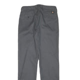 DICKIES Mens Cotton Blend Grey Regular Straight Trousers W28 L29 Workwear Zip