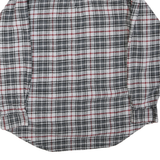 MOOSE CREEK Mens Grey & White Check Shirt XL Cotton Blend Casual Long Sleeve