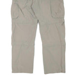 RODEO Mens Polyester Blend Beige Relaxed Straight Trousers W37 L31 Casual Zip